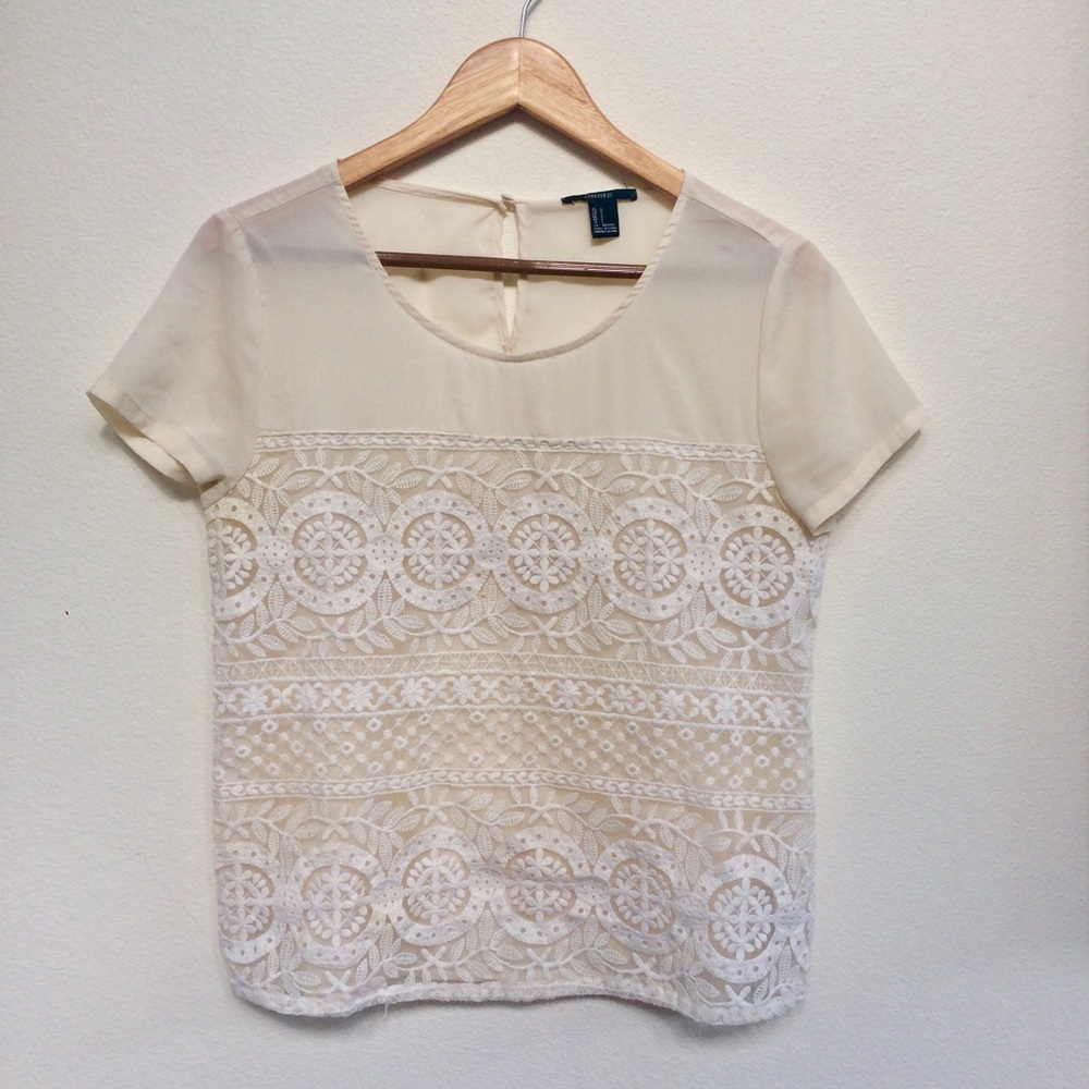 Forever 21 Cream Blouse